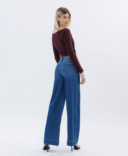 The High Life Wide Leg Flare Jeans