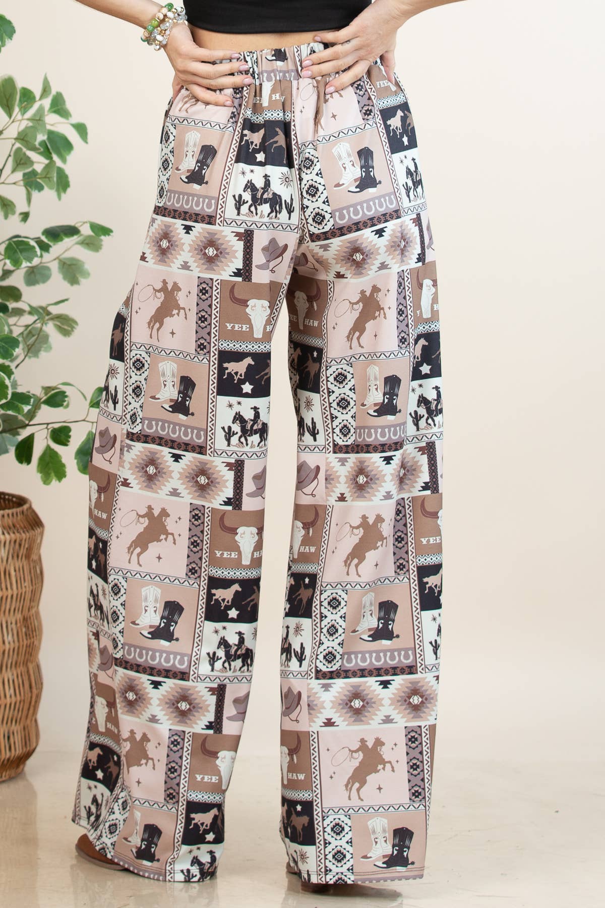 Nora Western Patches Dress Pants