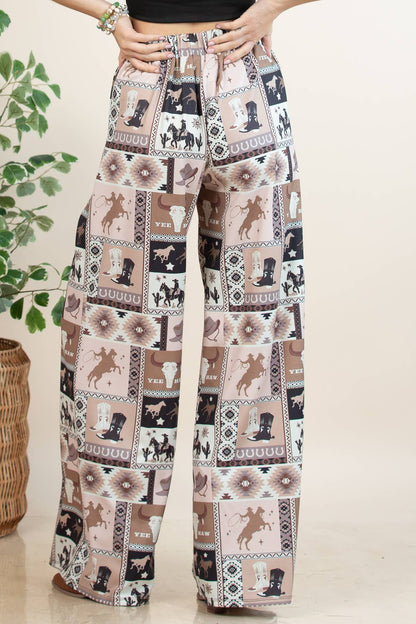 Nora Western Patches Dress Pants