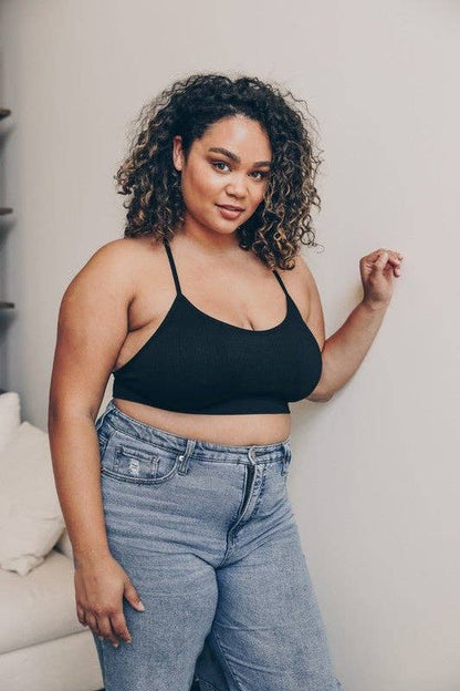 Three Bird Nest - Tattoo Bralette - Black