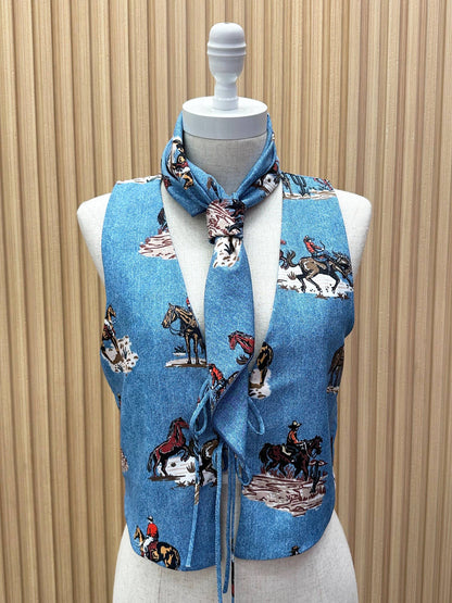 Western Friend Ranch Print Scarf