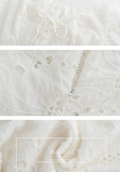 The Romantic Lace Long Sleeve Mini Dress