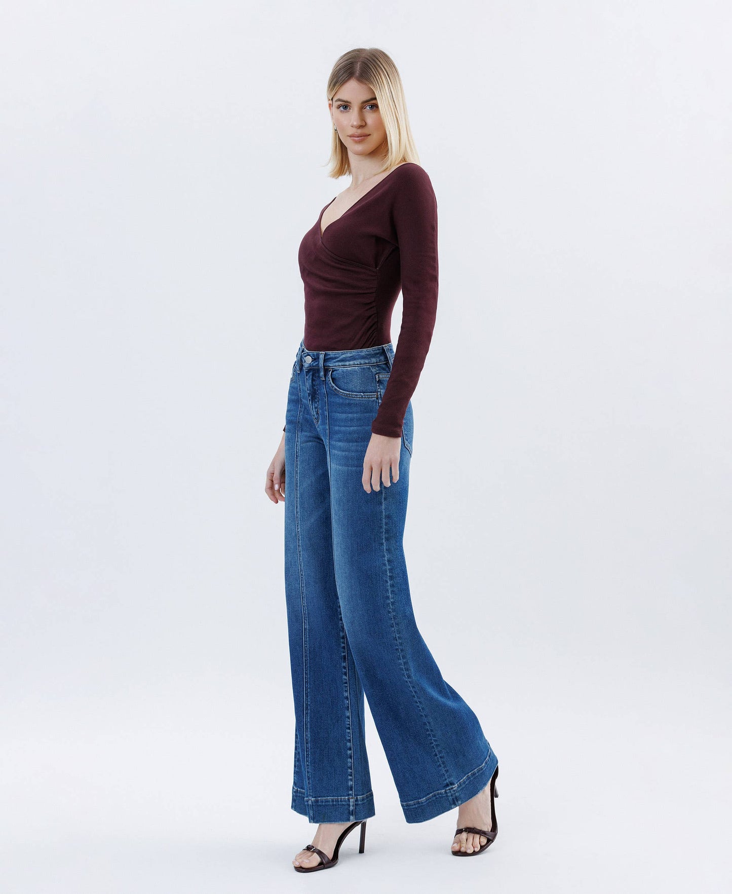 The High Life Wide Leg Flare Jeans