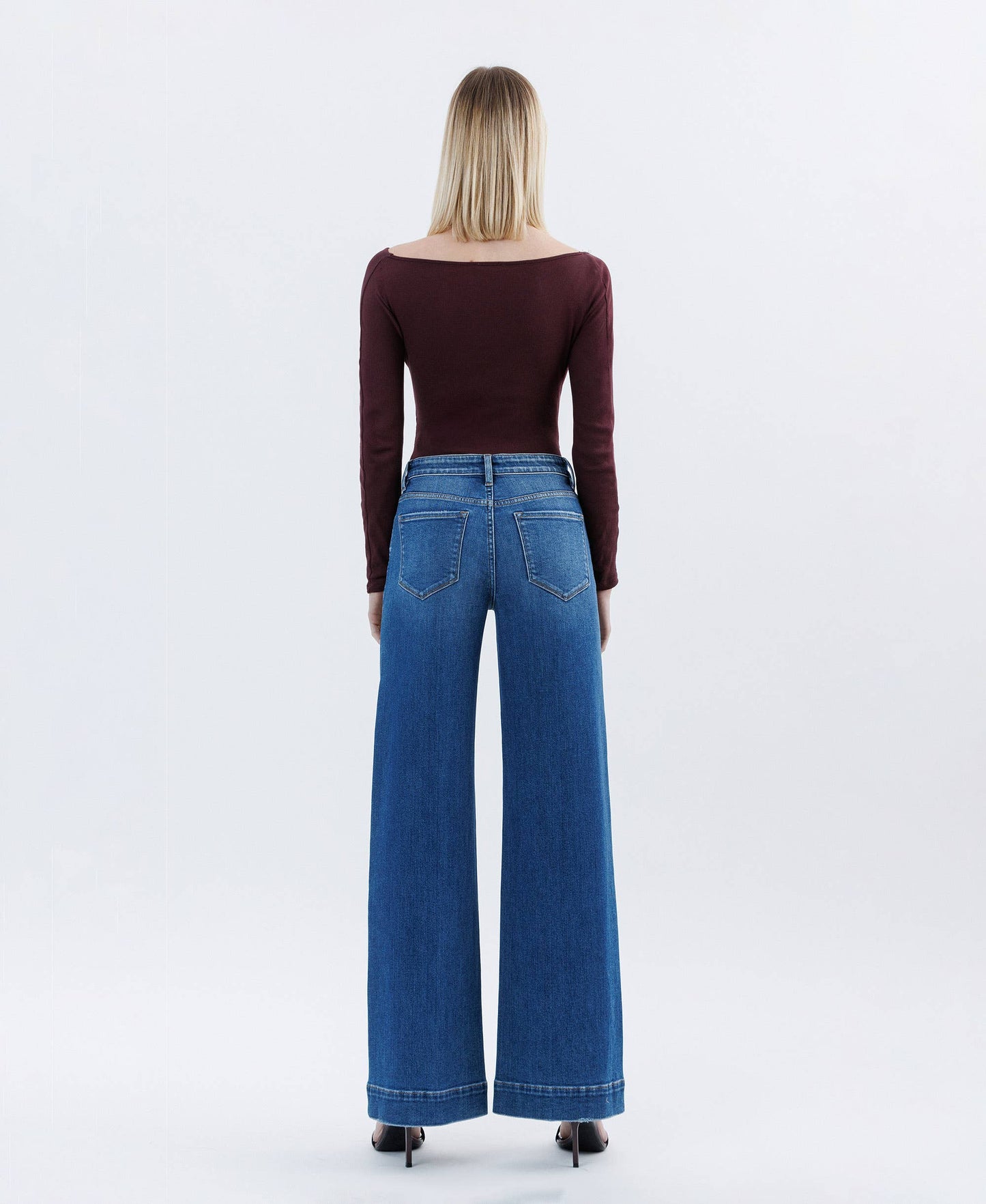 The High Life Wide Leg Flare Jeans