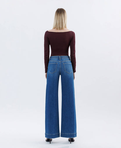 The High Life Wide Leg Flare Jeans