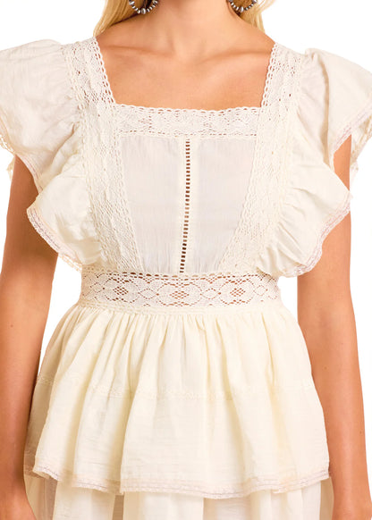 Flutter Sleeve Mini Dress by Rock and Roll Denim
