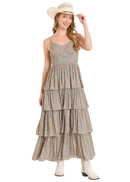 Tiered Floral Maxi Dress by Rock & Roll Denim