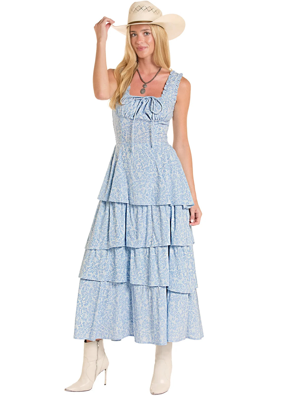 💙 The Bluebell Prairie Maxi Dress — Rock & Roll Denim