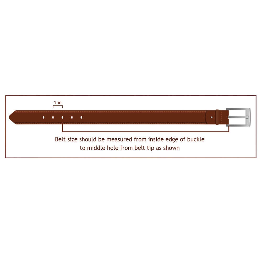 Hand Tooled Genuine Leather Belt and Buckle - Brown & Teal