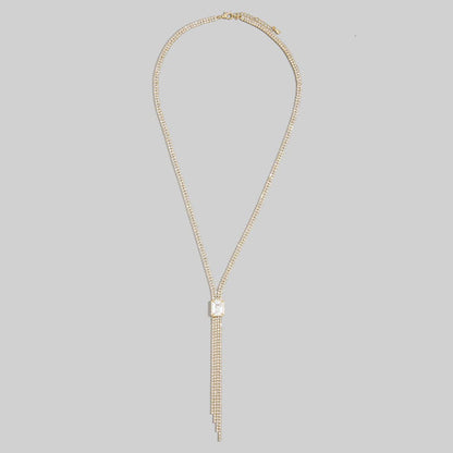 The Showgirl Sparkle Lariat Necklace