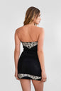 Laredo Embroidered Suede Western Mini Dress – Strapless Bodycon