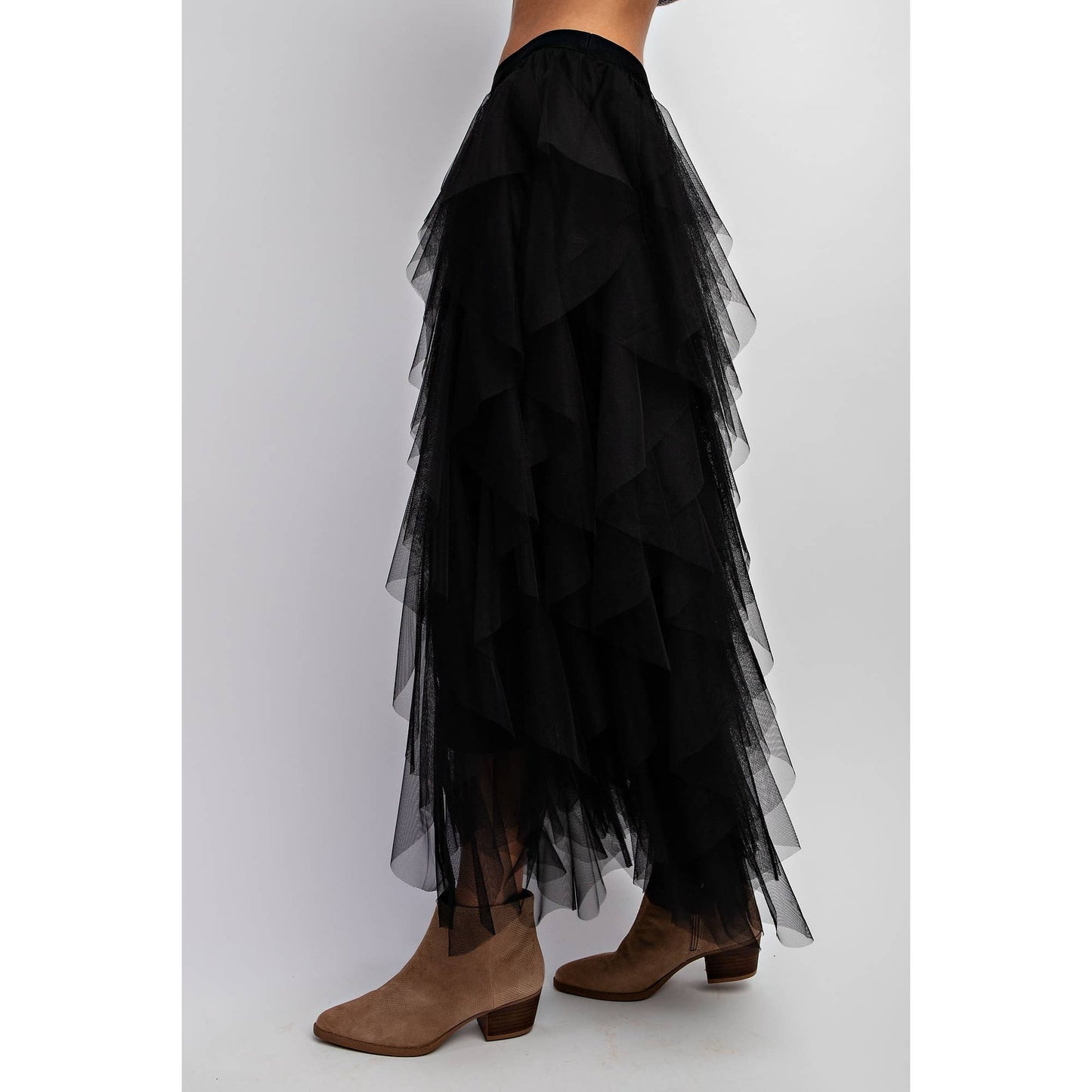 Wanderlust Tulle Maxi Skirt - black