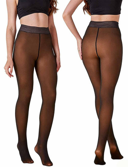 Fleece Lined Sheer Winter Tights
