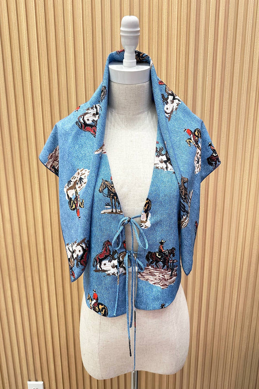 Western Friend Ranch Print Scarf