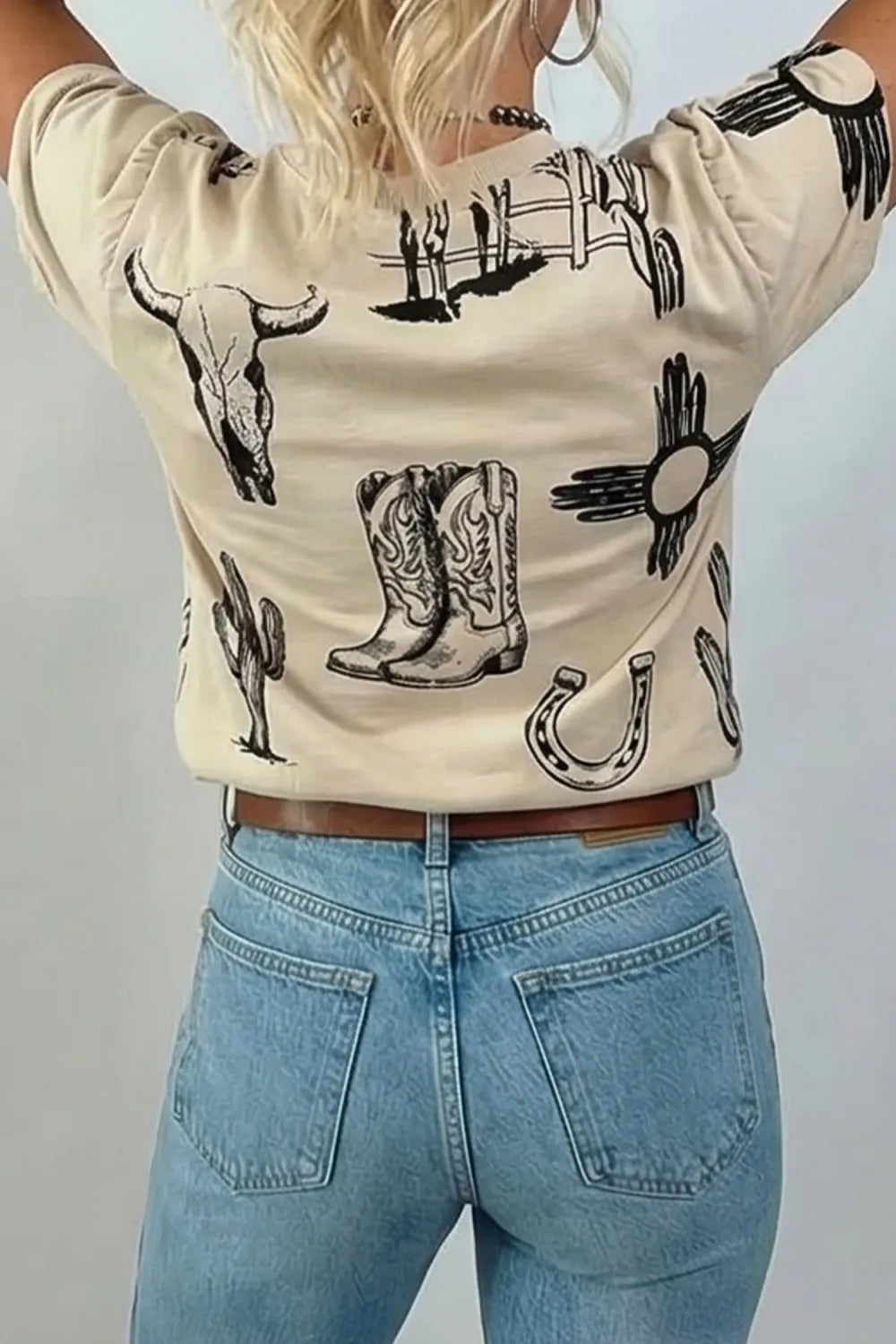 The Desert Sketch Puff Sleeve Tee