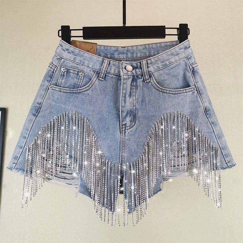 The Rhinestone Rodeo Fringe Shorts