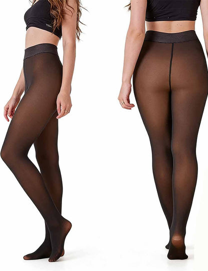 Fleece Lined Sheer Winter Tights