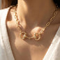The Golden Horsebit Paperclip Necklace