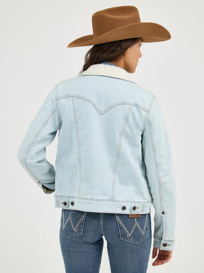 Wrangler® Classic Western Denim Sherpa Jacket