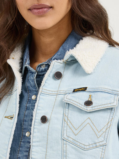 Wrangler® Classic Western Denim Sherpa Jacket