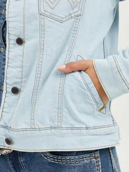Wrangler® Classic Western Denim Sherpa Jacket